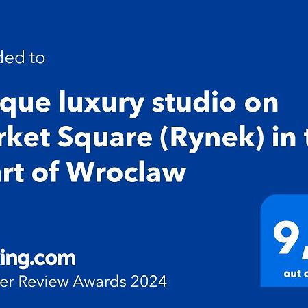 Unique Luxury Studio On Market Square Apartment Wroclaw Bagian luar foto